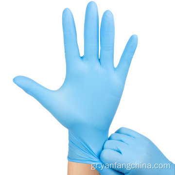 Εξέταση Σκόνη ελεύθερη προστασία χεριών γάντια νιτρίλια